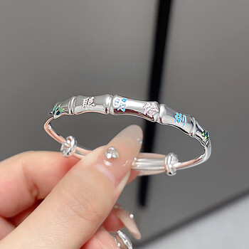 奥洛黛娅童镯足银9999银儿童手镯小众实心高品质中小孩男童女童宝宝