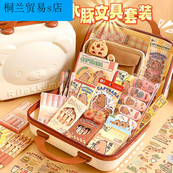 水豚文具套装礼盒高颜值女孩生日礼物十岁初中生小学生开学大礼包豚豚