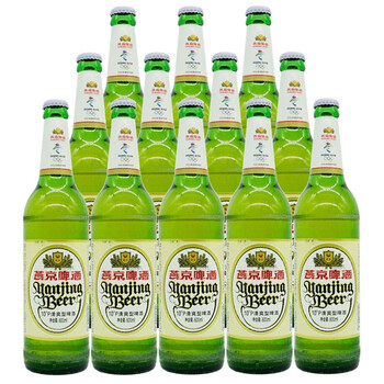 燕京啤酒 10度清爽型啤酒普啤(大绿棒子) 600ml*12瓶装-微醺网