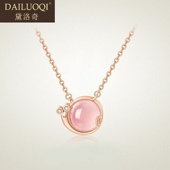 黛洛奇轻奢品牌粉晶蜗牛饰品项链女小众设计感锁骨链森系吊坠自营情人