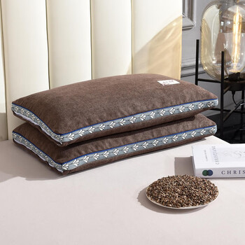 纯荞麦皮枕头硬男单个大人全荞麦壳装枕芯带枕套颈椎枕夏季家用可拆洗