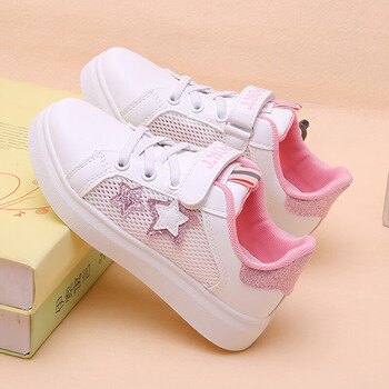 啡过女孩运动鞋1015s岁夏款夏季小白鞋女百搭透气防滑鞋底儿童初中生