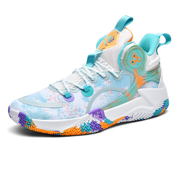 watttim高帮篮球鞋男女学生轻便减震训练球鞋网面透气防滑耐磨大码