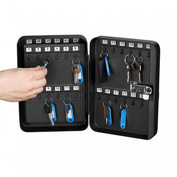 萌氏(mensall) 钥匙箱 全钢密码锁钥匙箱家用挂墙壁挂式钥匙柜4s汽车