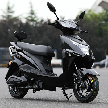 电动摩托车72v电瓶车男士双人48v电动车60v外卖长跑王高速电摩 玛雅黑