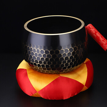 铜磬黑色铜庆佛罄佛音碗修行钵佛教法器木鱼佛具4寸铜磬直径11cm