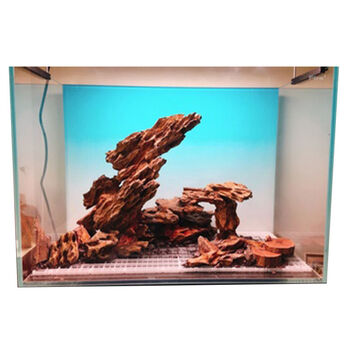 鱼缸背景贴纸渐变定制水草鱼缸背景贴纸背景纸草缸背景画蓝白渐变色