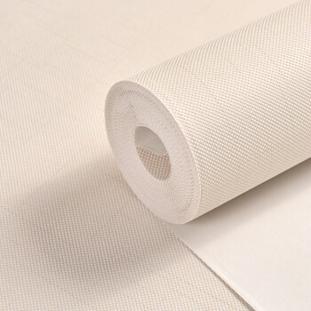 定制无纺布壁纸酒店工程简约现代色家用卧室温馨客厅背景墙纸浅米黄色