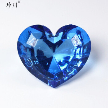 亚克力无孔透明爱心形宝石玩具儿童摆件推糖机抓水晶生日奖励礼物珀芙
