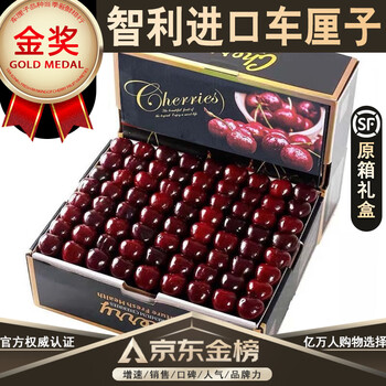 松筱车厘子次日达智利樱桃【顺丰空运-可送货上门】当季送礼水果礼盒 1000g精品中果J (26-28mm）