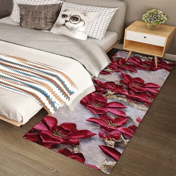 卧室满铺地毯家用3d金钻绒地毯客厅卧室床边毯满铺飘窗榻榻米书房门口