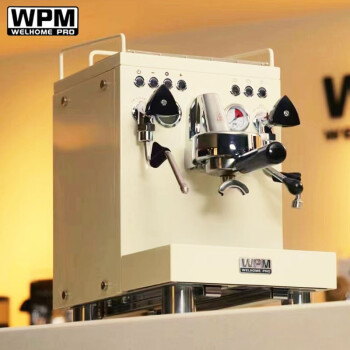 惠家（WPM） 半自动咖啡机KD310 商用办公室 三加热系统意式咖啡机 电控WELHOME KD-310CR(米白色)
