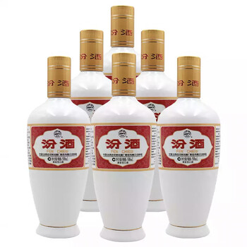 老酒收藏酒 汾酒 53度 瓷瓶汾酒 清香型白酒 2019年 500mlx6瓶