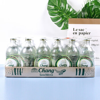 泰象(chang) 泰国进口 苏打水大象牌气泡水0卡含汽 大象青瓜味325ml*