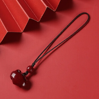 恋千萱朱砂如意吊坠男女龙年本命年护身符手机链项链钥匙扣挂件饰品礼物 手机链款