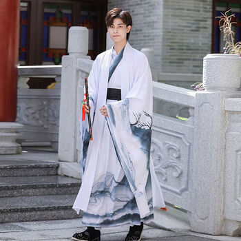 窕妮汉服男中国风仙气大码古装帅气古风侠客剑客书生复古全套 青风三