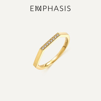 EMPHASIS艾斐诗M「冠」系列黄色18K金钻石戒指90603R 11圈