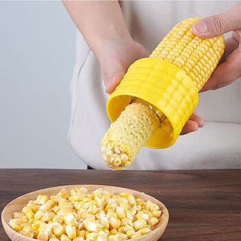 剥玉米神器家用刨玉米刀削玉米器 手动脱粒机拨玉米扒苞谷削粒器 黄色