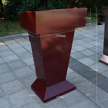 米蒂格莎庭2022新 款户外接待台迎宾台物业餐厅不锈钢演讲台酒店发言