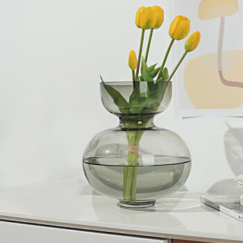 花瓶花艺在京东的价格走势，推荐“志图”轻奢绿色玻璃小花瓶