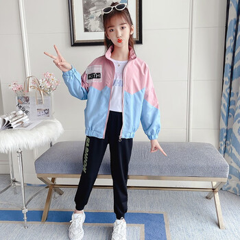 3儿童外套 运动裤 t恤6时尚女孩衣服中大童装女3-14岁女学生运动套装