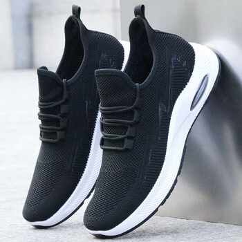 兹麟峰【99两双】男鞋秋季男士网面鞋透气运动休闲鞋软底防滑跑步鞋 715黑色+216黑色 41