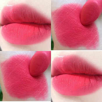 hkcqcq女团桃粉色口红哑光元气少女芭比粉小众桃花粉色玫红色欧美色 r