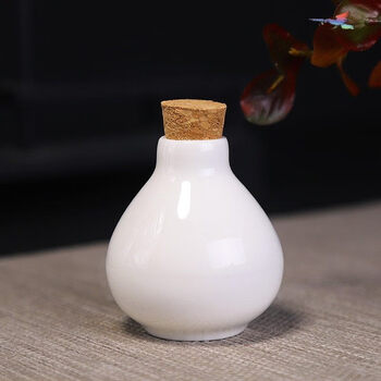 小瓷瓶古代装药陶瓷小药瓶复古带盖密封茶叶罐小号随身葫芦瓶国庆节