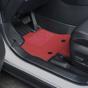 奇凡rv4荣放脚垫1323款一汽rv4全包围专用汽车双层全tpe脚垫酒红色美