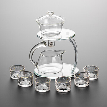 极素玻璃功夫茶具套装家用半自动懒人泡茶神器高端茶壶茶杯办公室会客