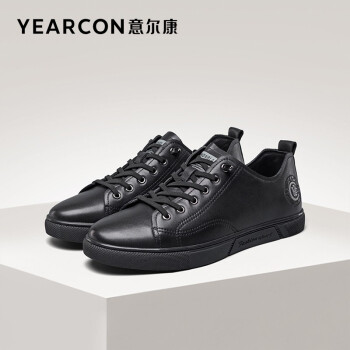 意尔康男鞋系带平底潮流休闲鞋圆头韩版时尚百搭单鞋21