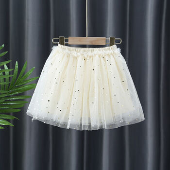 裙女童半身裙超仙洋气儿童夏装百褶短裙子小女孩薄款蓬蓬网纱公主裙