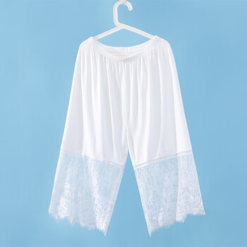 轩名媞旗袍防走光衬裤蕾丝汉服打底马面内搭花边莫代尔夏白色短款s88