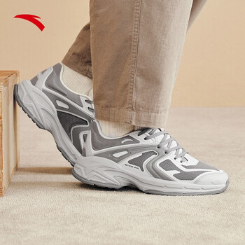 安踏(anta)千禧冰河休闲男鞋春季老爹鞋户外网面增高厚底休闲鞋