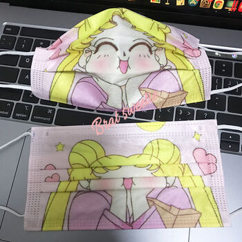 预售预售媗墨新品口罩卡通成人美少女战士儿童口罩水冰月口罩印花成人