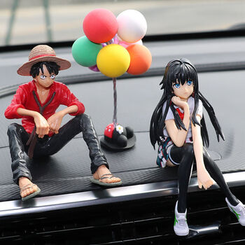 路飞车内摆件海贼王路飞雪乃汽车内载小摆件装饰品客厅桌面汽车内载