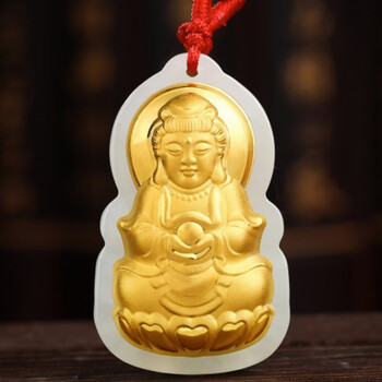 金镶玉观音吊坠【图片 价格 品牌 报价】-京东