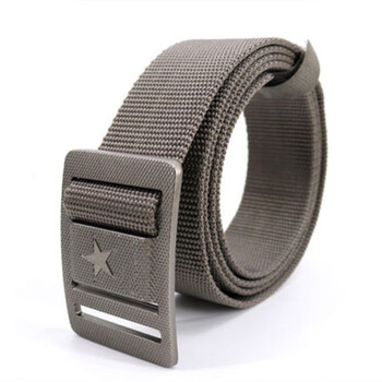 编织内腰带新式编制尼龙帆布带军迷用战术训练军训裤腰带军灰色大