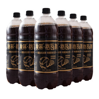 秋林格瓦斯秋林 格瓦斯 黑麦芽大列巴面包发酵饮料 1.5l*6瓶 整箱装