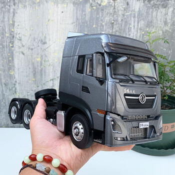 东风天龙旗舰卡车合金kl挂车拖车头牵引车合金仿真收藏展示大号模型