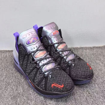 詹姆斯18代篮球鞋男 白彩紫金重器耐磨气垫比赛运动男女鞋17 18黑红紫