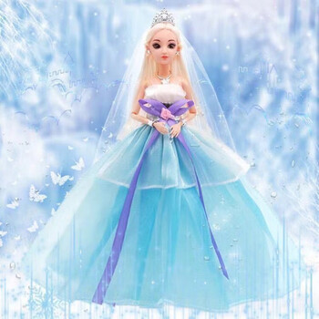 会唱歌的智能芭比娃娃冰雪公主娃娃换装芭比礼盒女孩玩具娃娃套装冰雪