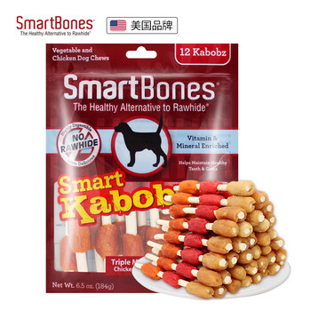 SMARTBONES宠物狗狗磨牙棒：口腔健康，价位合理