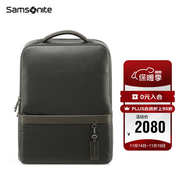新秀丽（Samsonite）电脑包牛皮男包男士双肩包笔记本包精英商务BC9*09101黑色