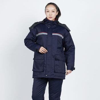 舟慕中国石油劳保工作服棉衣冬季加油站工作服中国石化工人工装l 藏蓝