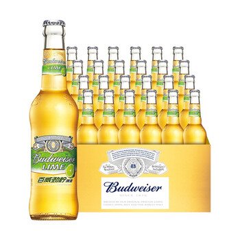 百威budweiser劲柠啤酒330ml24瓶小瓶整箱装