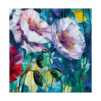 万造数字油画唯美盛开的花卉现代北欧风玄关装饰画休闲减压创意学生