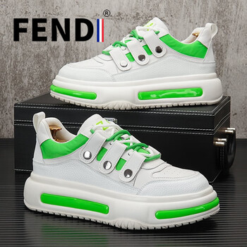 奋蒂男鞋男士小白鞋春秋季新款潮牌白色休闲运动鞋子男厚底内增高板鞋