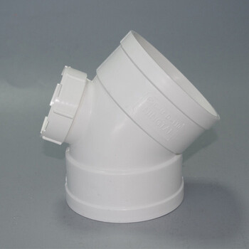 pvc排水下水管排水管件配件小弯门45度50