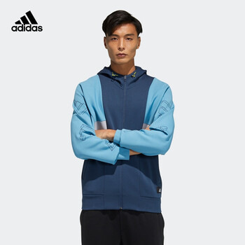 adidas阿迪达斯官网男装春秋运动连帽夹克外套gp1829藏青am17596a